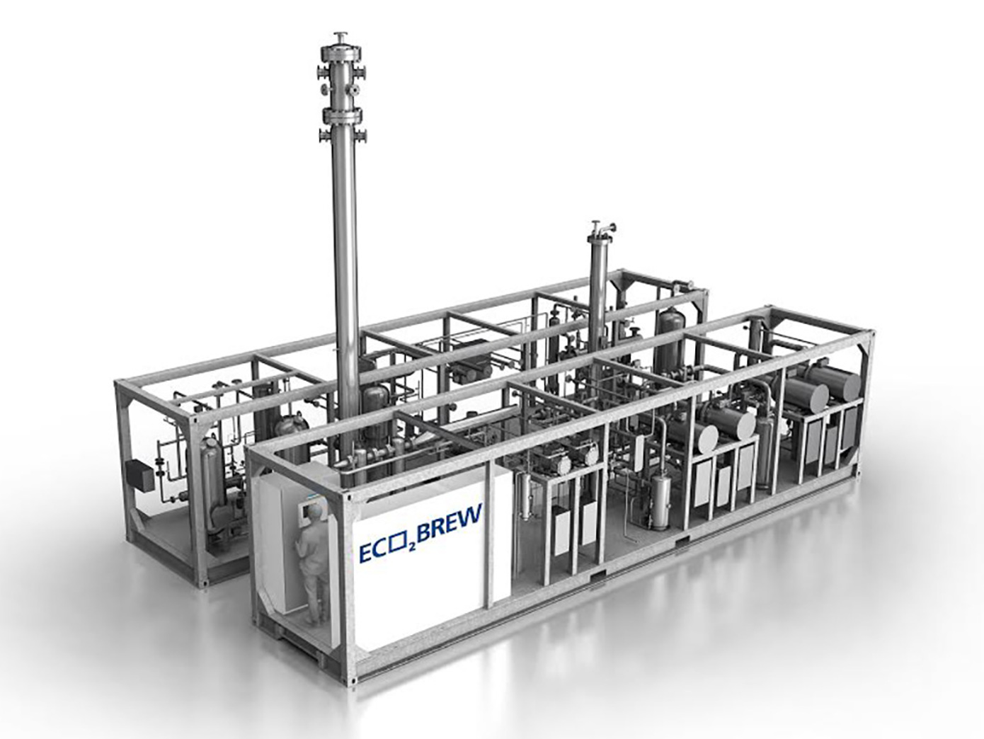 Eco2Brew-järjestelmällä hiilidioksidi kiertää panimolta takaisin juomiin.